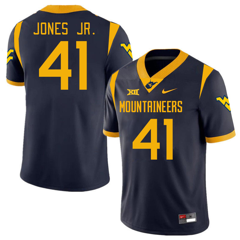 Men #41 Curtis Jones Jr. West Virginia Mountaineers College 2024 New Uniforms Football Jerseys Stitc